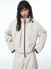 Women's Boxy Cropped Outdoor Hooded Jacket